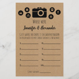 ブライダルシャワーゲーム彼らはカード チラシ