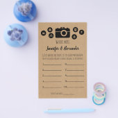 ブライダルシャワーゲーム彼らはカード チラシ (シングル)