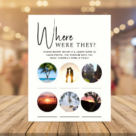 ブライダルシャワーゲーム彼らは写真カード 招待状