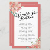 ブライダルシャワーゲーム彼女はむしろゲームフローラ (正面/裏面)