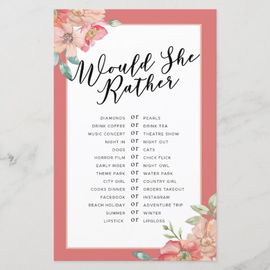 ブライダルシャワーゲーム彼女はむしろゲームフローラ (正面)