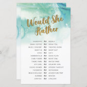 ブライダルシャワーゲーム彼女はむしろゲーム金ゴールド (正面/裏面)