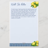 ブライダルシャワーゲーム彼女はむしろゲーム 便箋 (裏面)