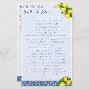 ブライダルシャワーゲーム彼女はむしろゲーム 便箋