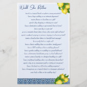 ブライダルシャワーゲーム彼女はむしろゲーム 便箋 (正面)