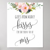 ブライダルシャワーゲーム推測いくつのキスポスター ポスター (正面)