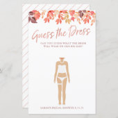 ブライダルシャワーゲーム推測ザ・ドレス紅葉 (正面/裏面)