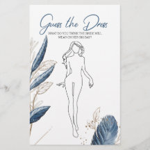 ブライダルシャワーゲーム推測ドレスカード