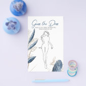 ブライダルシャワーゲーム推測ドレスカード チラシ (シングル)