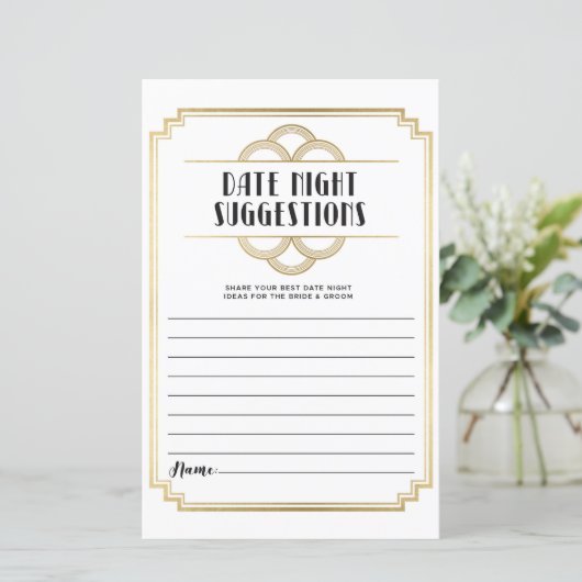 ブライダルシャワーゲーム日付の夜の提案アールデコ (スタンド正面)