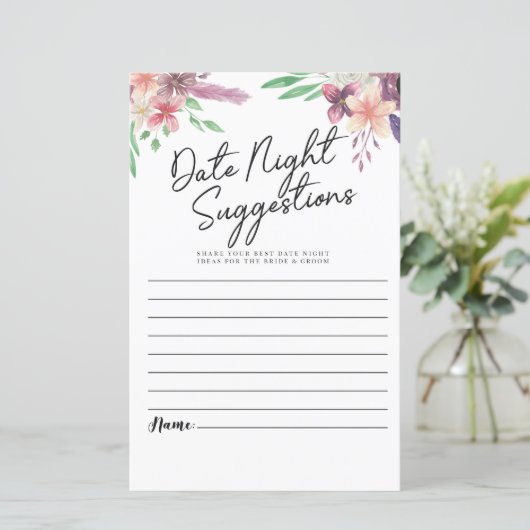 ブライダルシャワーゲーム日付の夜の提案フローラ (スタンド正面)