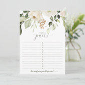 ブライダルシャワーゲーム有名なカップル – 有名なペア 招待状 (スタンド正面)