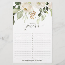 ブライダルシャワーゲーム有名カップル – 有名ペアI