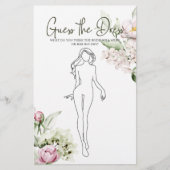 ブライダルシャワーゲーム牡丹ピンクはドレスを推測 チラシ (正面)