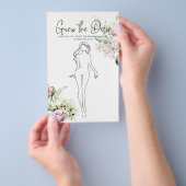 ブライダルシャワーゲーム牡丹ピンクはドレスを推測 チラシ (ハンドル)