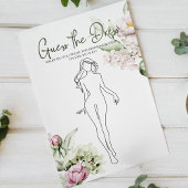 ブライダルシャワーゲーム牡丹ピンクはドレスを推測 チラシ