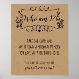 ブライダルシャワーゲーム私のポスター ポスター