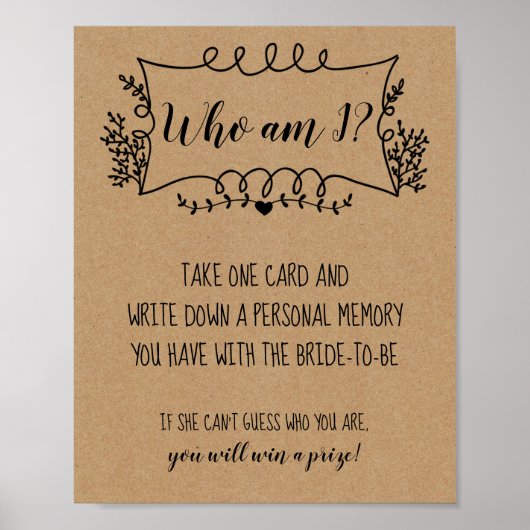 ブライダルシャワーゲーム私のポスター ポスター (正面)
