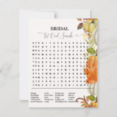 ブライダルシャワーゲーム秋カボチャ語検索ゲーム (正面)