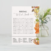 ブライダルシャワーゲーム秋カボチャ語検索ゲーム 案内状 (スタンド正面)