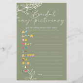 ブライダルシャワーゲーム絵文字のセージ緑 (正面)