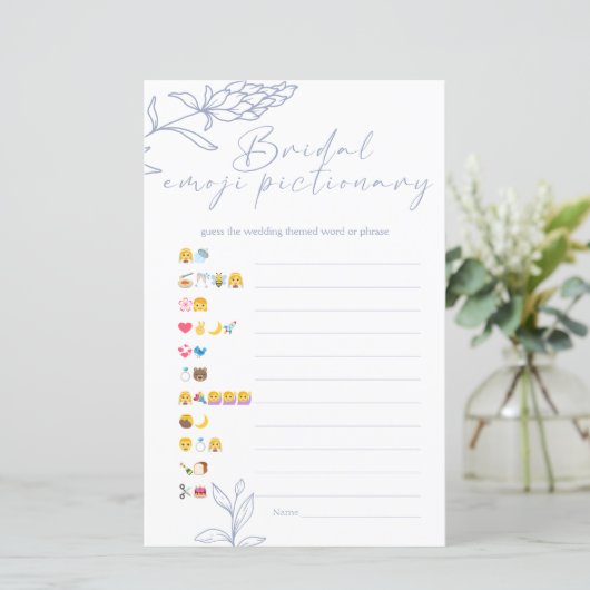 ブライダルシャワーゲーム絵文字の絵文字ペリウィンクル (スタンド正面)