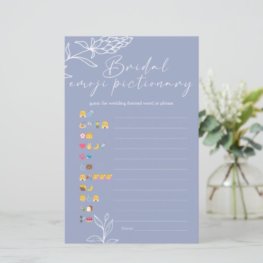 ブライダルシャワーゲーム絵文字の絵文字ペリウィンクル (スタンド正面)