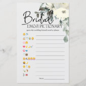 ブライダルシャワーゲーム絵文字の絵文字ホワイトフローラ (正面)