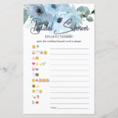 ブライダルシャワーゲーム絵文字の青いバラ (正面)