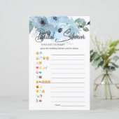 ブライダルシャワーゲーム絵文字の青いバラ (スタンド正面)