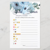 ブライダルシャワーゲーム絵文字の青いバラ (正面)