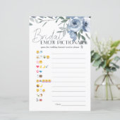 ブライダルシャワーゲーム絵文字ほこりっぽい青 (スタンド正面)