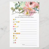 ブライダルシャワーゲーム絵文字エグシェル赤面 (正面)