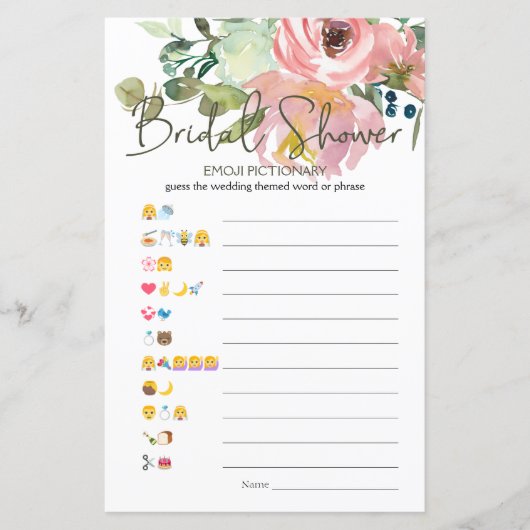 ブライダルシャワーゲーム絵文字エグシェル赤面 (正面)