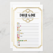 ブライダルシャワーゲーム絵文字ゲームのアールデコ (正面/裏面)