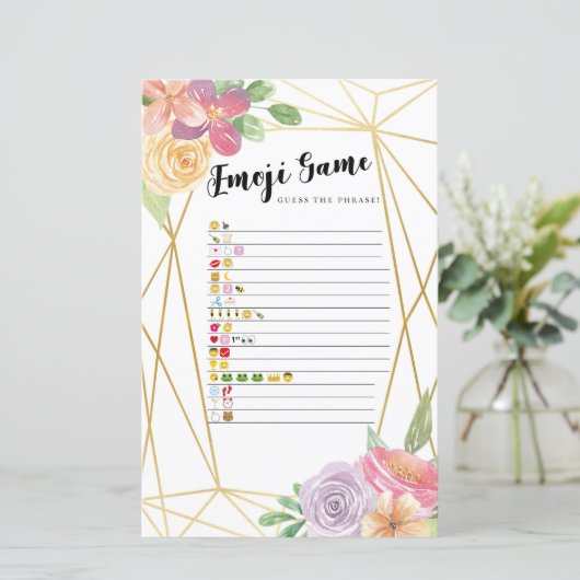 ブライダルシャワーゲーム絵文字ゲームのフローラ (スタンド正面)