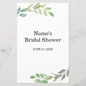 ブライダルシャワーゲーム絵文字ゲームの緑を推測 (裏面)