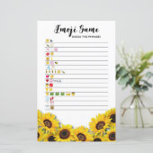 ブライダルシャワーゲーム絵文字ゲームひまわり (スタンド正面)