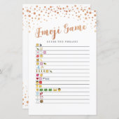 ブライダルシャワーゲーム絵文字ゲームバラ金ゴールド (正面/裏面)
