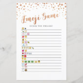 ブライダルシャワーゲーム絵文字ゲームバラ金ゴールド (正面)