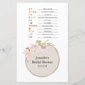 ブライダルシャワーゲーム絵文字ピンク赤面 (裏面)