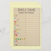 ブライダルシャワーゲーム絵文字ライブラリカードを推測 (正面/裏面)