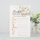 ブライダルシャワーゲーム絵文字ヴィンテージフローラ (スタンド正面)