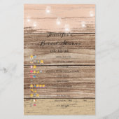 ブライダルシャワーゲーム絵文字素朴木材 (裏面)