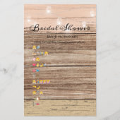 ブライダルシャワーゲーム絵文字素朴木材 (正面)