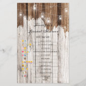 ブライダルシャワーゲーム絵文字素朴木材 (裏面)