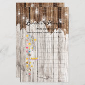 ブライダルシャワーゲーム絵文字素朴木材 (正面/裏面)