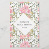 ブライダルシャワーゲーム緑豊かなblusドレスフライヤーを推測 チラシ (裏面)