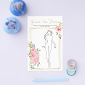 ブライダルシャワーゲーム緑豊かなblusドレスフライヤーを推測 チラシ (シングル)