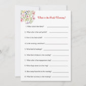 ブライダルシャワーゲーム花嫁が着ているもの 招待状 (正面)